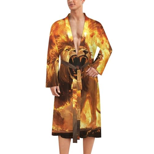 Albornoz para hombre ropa de dormir suave ligera larga hasta la rodilla