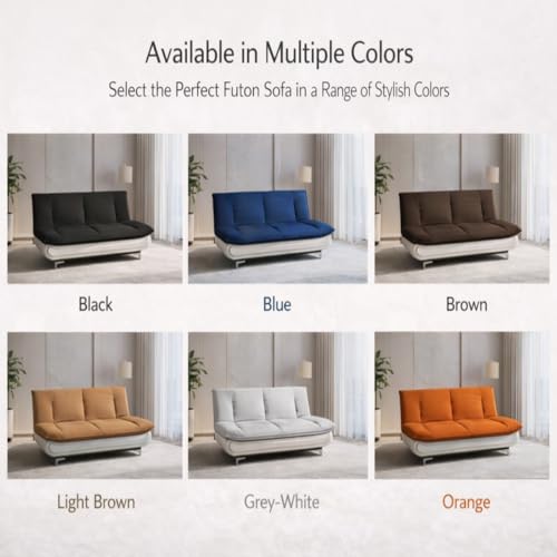 Image of Torque Siesta 3 Seater Sofa Cuma Bed for Sleeping - Light Brown | Premium Suede Fabric Sofa Cum Bed 6x4 Feet | Foldable Sofa Beds for Festival Gifts Set Home Decor