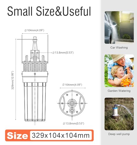 Eco-Worthy L07M100-SPC-1 Solar Well Pump Kit With Battery Box, 12V Solar Submersible Pump + 100W Solar Panel Kit + 10Ah Battery For Well, Irrigation, Filling Water Tank thumb #2