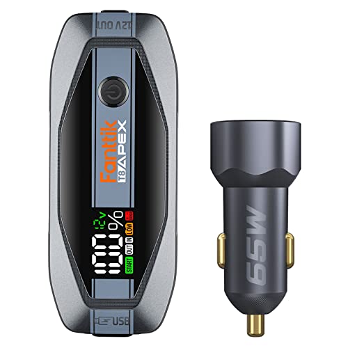 Fanttik T8 APEX 2000A Jump Starter and CC65 USB C Car Charger