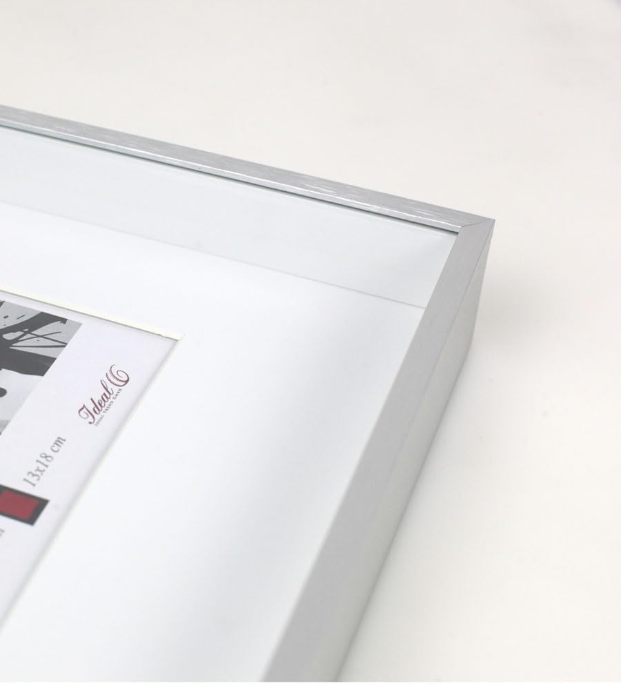 KM FOTO 3er 5er Set Aluminium Bilderrahmen 3D Rahmen mit Passepartout & gehärtetem Glas Fotorahmen AL-3: Farbe: 3er Pack Silber | Format: 30x40