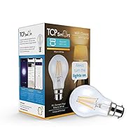 TCP Smart Wi-Fi LED Filament Lightbulb Classic B22 Warm White Dimmable