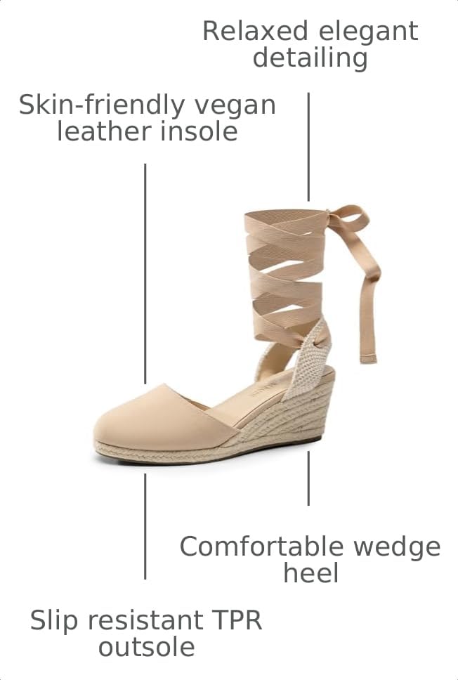 Image of DREAM PAIRS Espadrille Platform Wedge Sandals