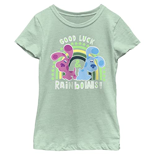 Nickelodeon Blues Clues Good Luck Rainbow Girls Short Sleeve Tee Shirt