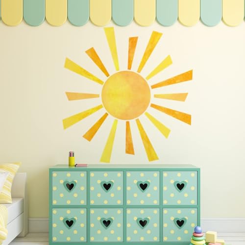 Vinilos Decorativos de Sol Boho Acuarela 41.73x40.55 in miniatura 5