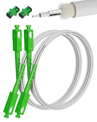 Câble fibre optique SC/APC internet OS2 blanc cordon raccordement blindé monomode FTTH SFP