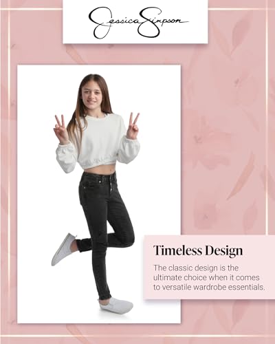 Jessica Simpson Girls Jeans - Comfort Stretch Skinny, Flare, Straight Cut Denim Jeans - Casual Pocket Jeans for Girls (4-16)3