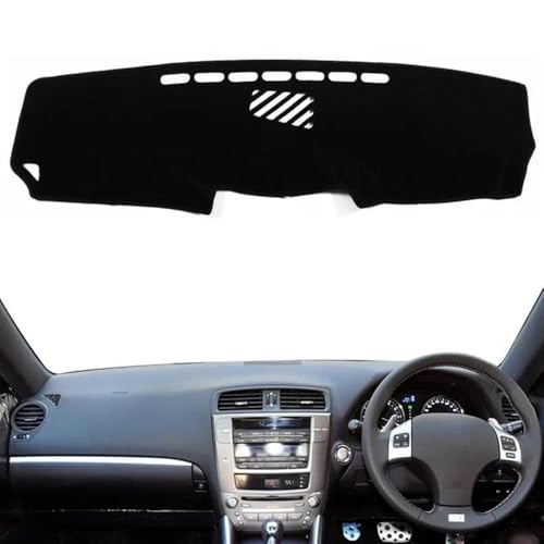 Alfombra de salpicadero premium Lexus IS350 2006-2013 protector negro RHD 2