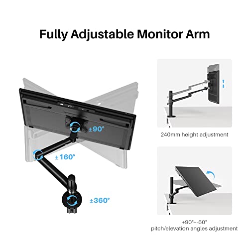 Image of HUION KAMVAS Pro 24 (Gen 3) Touch Drawing Tablet with Screen Bundle HUION Single Monitor Arm