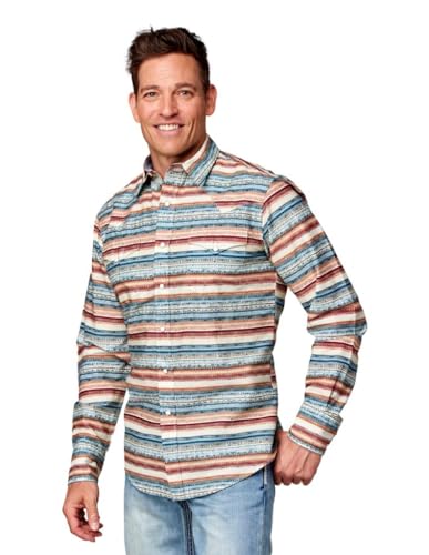 ROPER Western Shirt Mens L/S Aztec Snap Cream 03-001-0067-0471 WH