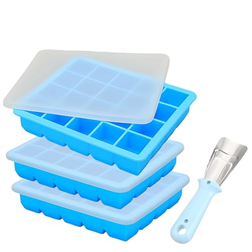 Bandejas de silicona para hielo con tapa, 20 cavidades miniatura 1