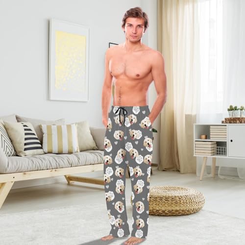 Custom Pajama Bottom with Face Picture Personalized Photo PJ Pants Customized Gifts for Men Women3
