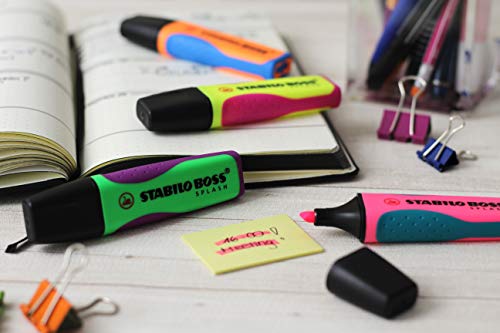 Image of STABILO BOSS Highlighter Pen | 1 Piece | Splash Series | Fluorescent Pink