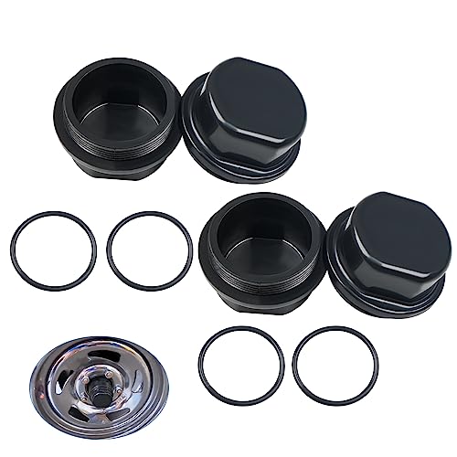 JDMON Trailer Bearing Hub Cap Compatible with Ranger Trail, Trailer Boat,Vortex, E-Z Replace 81143 48355V K71-G01-73 21-261 with O-Ring (4)