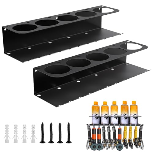 beibijio Support De Canette AéRosol,2pcs Support De Rangement Pour Bombe AéRosol,Support De Canette,Espace Pour 5 PulvéRisateurs Support De Rangement Pour Bidons