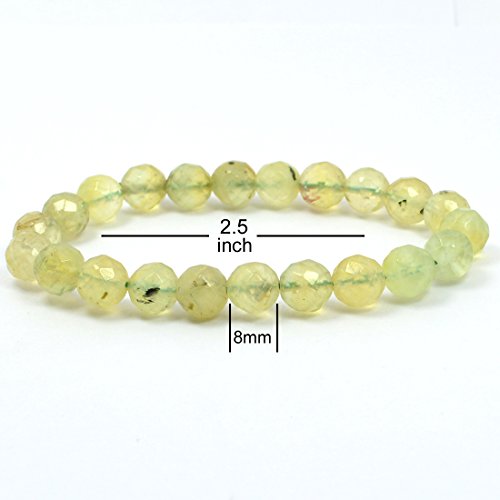 Image of Reiki Crystal Products Natural Crystal Stone 8 mm Faceted Diamond Cut Beads Bracelet for Men & Women | Reiki Charged Gemstone Bracelet | Multiple Stone Variants Available
