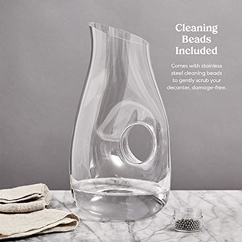Red Wine Decanter - Glass Vase Red Wine Aerator - Gift Accessories - Clear Carafe With Cleaning Beads - Holds 750Ml Bottle #TOP7