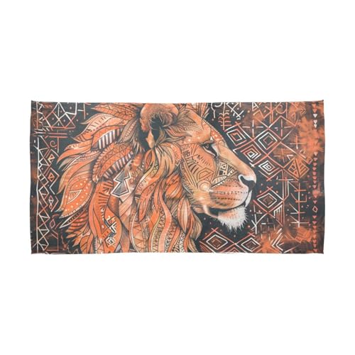 Tribal Anima Lion Earthy Color Long headband fashion head wraps for women for head bufanda para mujer