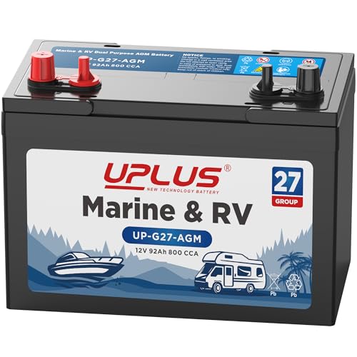 UPLUS BCI Group 27M Dual Purpose Marine Battery, 12V 92Ah