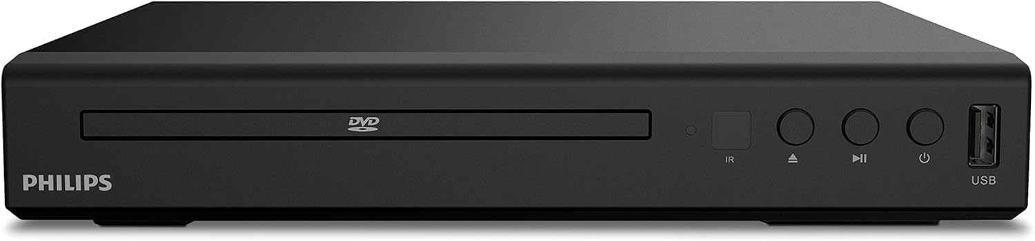 Philips - TAEP200 - Lecteur DVD - USB HDMI & Amazon Basics Câble HDMI 2.0 Haute Vitesse, Ultra HD, supportant Les formats 3D et avec Canal de Retour Audio, 3 m