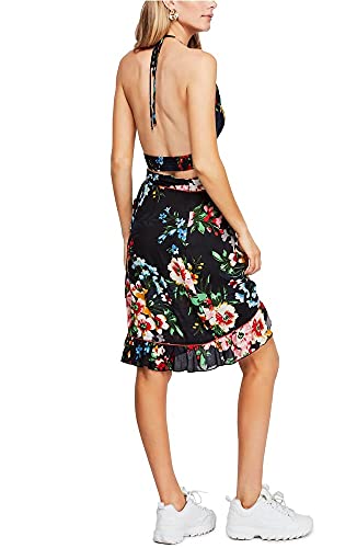 Free People Womens Charlotte 2PC Halter Skirt Outfit Navy L2