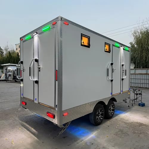 Luxury Portable Bathroom Trailer - ADA Compliant Mobile Restroom with Shower & Climate Control, Premium VIP Portable Toilet for Weddings Events Construction Sites - Thumbnail 3