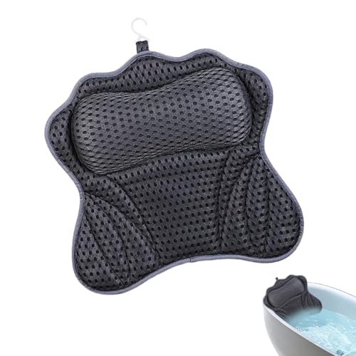 Almohada relajante para bañera, solución para las molestias en superficies duras, forma ergonómica de mariposa, fibras lavables a máquina + reposacabezas antideslizante, calidad premium, ideal para