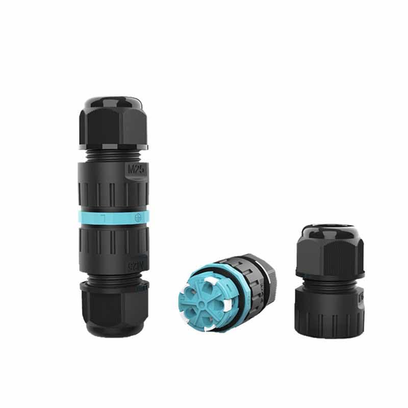 EW-M25 Quick Card 5 Pin Ip68 Wire Waterproof Connector Docking Cable Connector Outdoor Connector (for 10-14mm Cable)