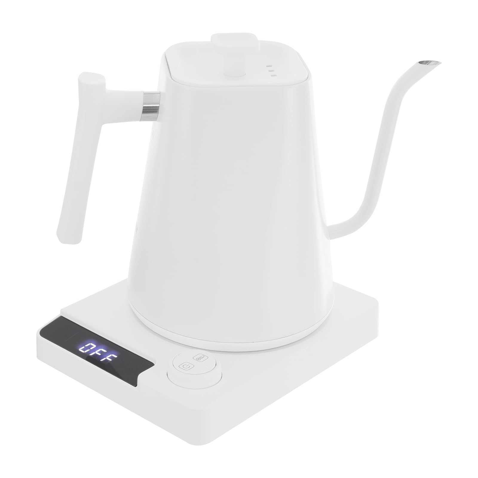 Schwanenhals czajnik elektryczny 1200 W, z regulacją temperatury, funkcja ogrzewania przez 24-godzinny wyświetlacz LED, regulacja temperatury 40-100°C, biały