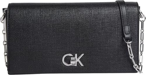 Calvin Klein Damen Umhängetasche Mini mit Tragekette, Schwarz (Ck Black), Einheitsgröße