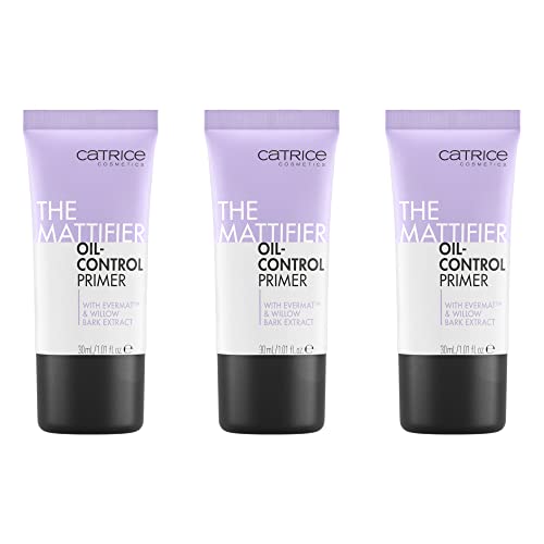 Catrice The Mattifier Oil-Control Primer, Transparent, langanhaltend, pflegend, porenverfeinernd, matt, vegan, ölfrei, wasserfest, ohne Parfüm, 3er Pack (3x30ml)