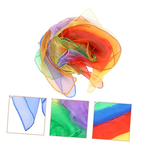 12pcs Colorful Dance Scarves Washable Juggling Scarves for Boys and Girls Performance Props for Rhythm Dance Square Vibrant Colors4
