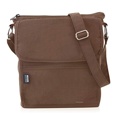 Image of Peak Gear Crossbody Travel Purse with RFID Blocking Pocket and Lifetime Recovery Service. Nylon Shoulder Bag