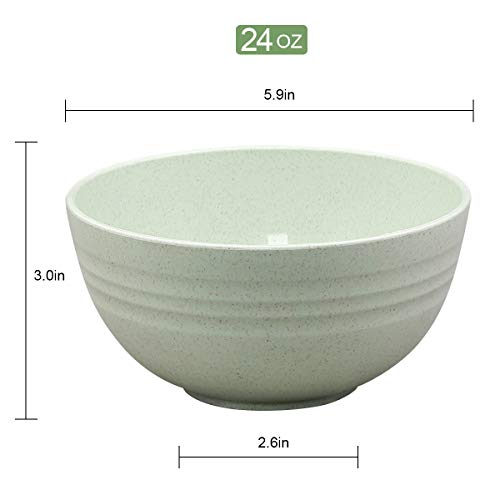 Duoluv XUNGHO-IXXR Unbreakable Cereal Bowls - Wheat Straw Fiber Lightweight Bowl Sets 4 - Dishwasher & Microwave Safe thumb #1