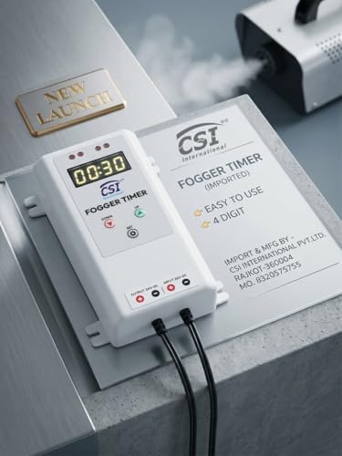 Image of CSI INTERNATIONAL Digital Cyclic Timer for Fogger, Hydroponics, Auto Cut Off Irrigation Pump, Mist Cooling, Water Motor, Up to 1Hp /15A, ON /Off in Seconds /Minutes for Agriculture & Industrial Use