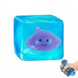 Manta Anti Ansiedad - Juguete Antiestrés Squishy de Manta Raya Luminosa, Cubo Sensorial para Aliviar Ansiedad y Estrés, Fidget Toy que Brilla en la Oscuridad para Niños y Adultos, Regalo para Autismo y TDAH