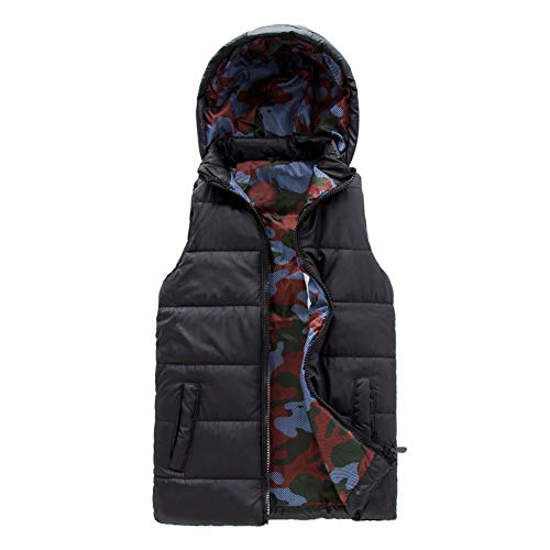 SNOW DREAMS Boys Puffer Vest Hooded Quilted Outwear Sleeveless Jacket Lined Zipper Waistcoat
