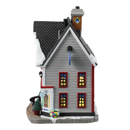 LEMAX Edificio Iluminado LED Glassworks miniatura navideña de porcelana 4