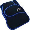 Xtremeauto Car Mats Universal 4PC Set – Sporty Carpet Car Floor Mats, Embroidered Front & Rear Universal Mat, Interior Car Matts For Cars, SUV, Truck & Van, Non Slip Backing (Blue)