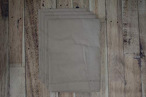 Hemstitch Dinner Napkins Grey 1 Dozen