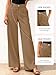 BTFBM Women Wide Leg Pants High Waisted Spring 2026 Business Casual Outfits Slacks Trousers Dressy Palazzo Pants Pockets(Khaki, Medium)