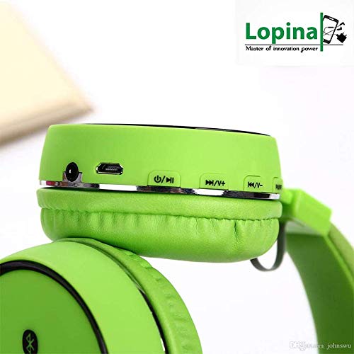 SH12 Wireless Bluetooth Over the Ear Headphone with Mic (Green) ZeeTotal