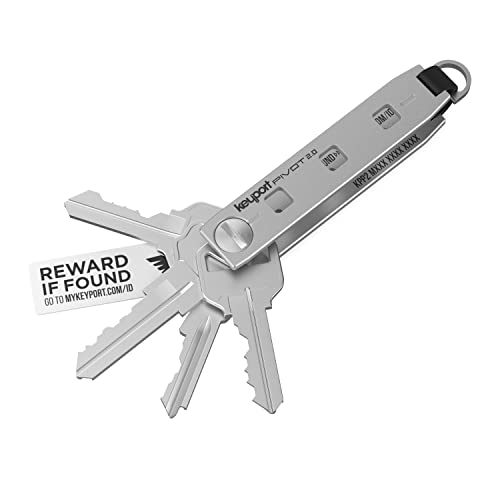 Image of Keyport Pivot 2.0 Modular Key Organizer - EDC Key Holder - Silver | 2-8 Keys & Tools | Modular Design | Anti-Rotation Lock | Lost & Found Included | 6061 Aluminum | Setup in Minutes