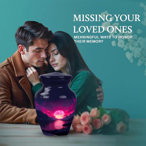Image of Beach Urn - Memorial Keepsakes for Human - 3 Inch - Pack of 2 - Urns for Ashes for Men & Women - Funeral Urn for Ashes - Decorative Urns for Human Ash