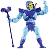 Masters of The Universe Origins Figura de acción de Skeletor, Juguete de Villano de televisión de 13,97cm, Motu 1980, diseño detallado con arnés, báculo Havoc y Espada, JNP98