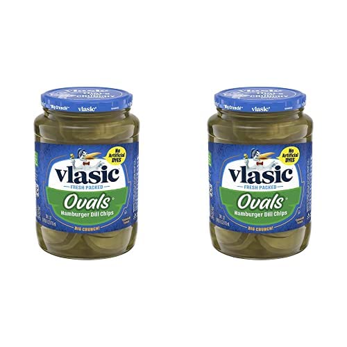 Vlasic Pickle Chips, Hamburger Dills Ovals, 24 Ounce (Pack