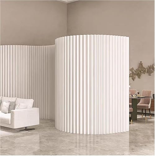 Separador De Ambientes Plegable,Mampara Divisoria Ajustable Para Privacidad,Separador De Ambientes Papel Portátil,Para Oficinas,Hogar,Oficina,Estudio,Exhibición Y Tienda 2x2.4m/6.5x7.87ft-White