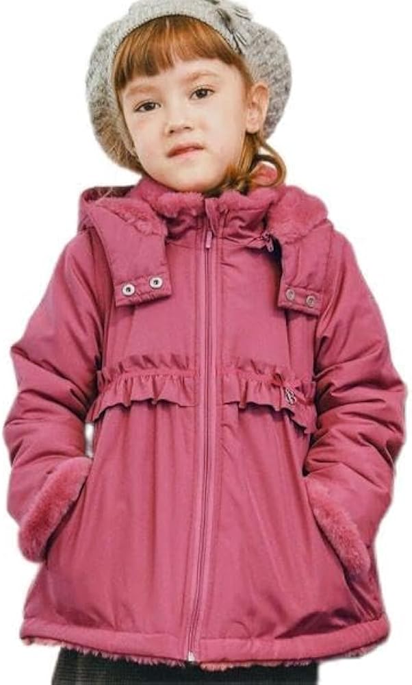 Amazon | [ベベ] 撥水加工 タフタ裏ファー中綿ブルゾン(80~150cm