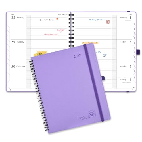 Planificador 2027 POPRUN Agenda de Oficina WETLK7-LV Cuaderno de Organización Semanal