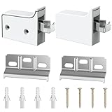 Mellbree Hängeschrank Halterung-Verstellbar Schrankaufhänger Wandhalterung，Maximale Tragfähigkeit 130 kg，Robuste Halterung für Küchen-, Bad- und Wohnzimmerschränke (2 Stück，Weiß)